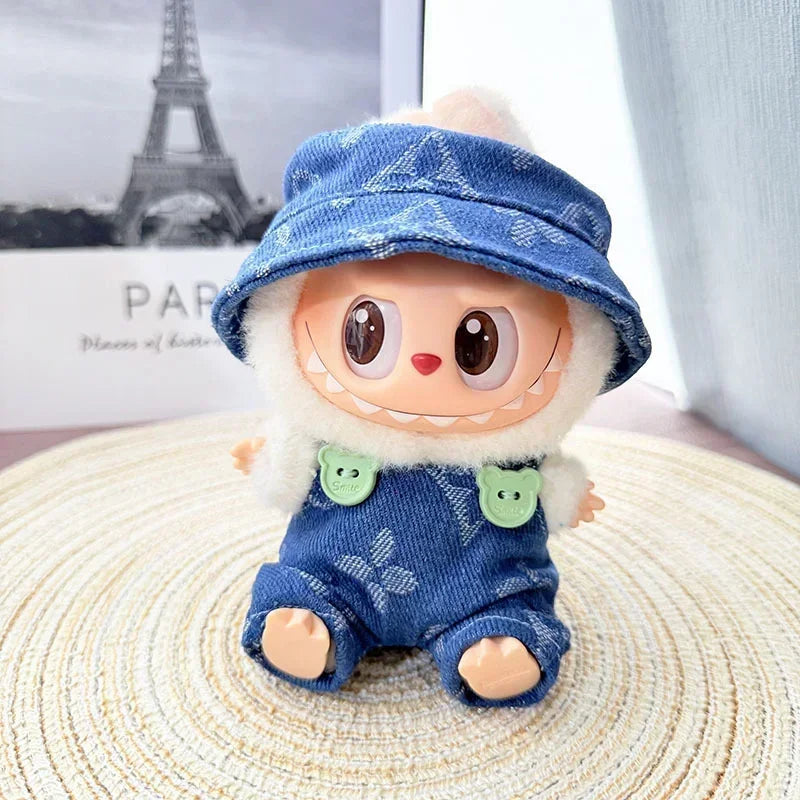 Elevate Your Doll's Style with the Labubu Doll Mini Clothing Set - Complete with Hat, Bag, Shoes, and Accessories!