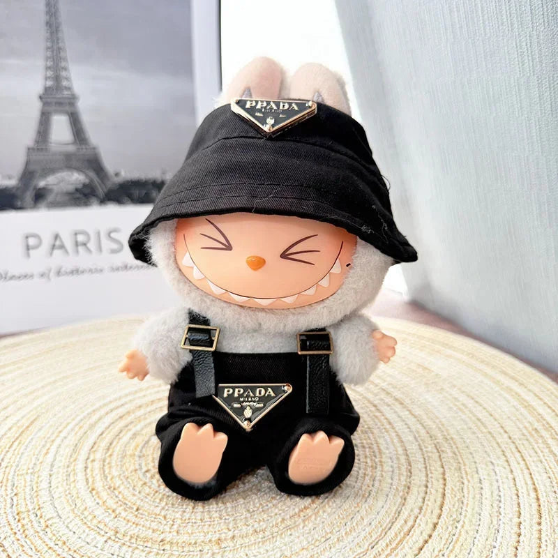 Elevate Your Doll's Style with the Labubu Doll Mini Clothing Set - Complete with Hat, Bag, Shoes, and Accessories!