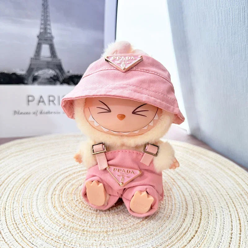 Elevate Your Doll's Style with the Labubu Doll Mini Clothing Set - Complete with Hat, Bag, Shoes, and Accessories!
