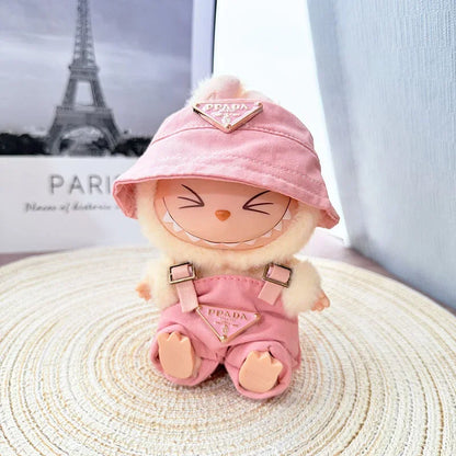 Elevate Your Doll's Style with the Labubu Doll Mini Clothing Set - Complete with Hat, Bag, Shoes, and Accessories!
