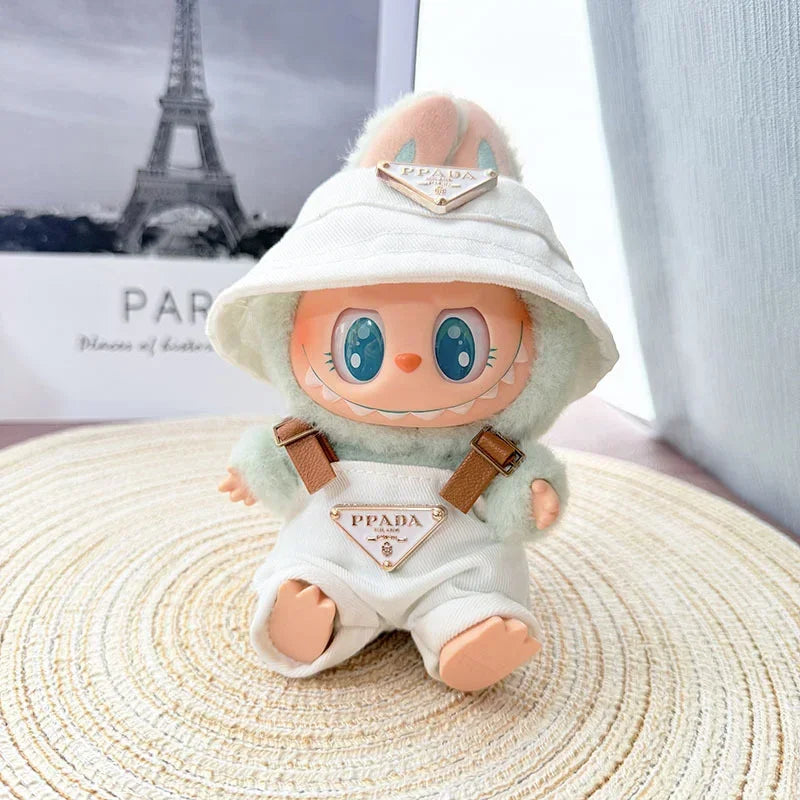 Elevate Your Doll's Style with the Labubu Doll Mini Clothing Set - Complete with Hat, Bag, Shoes, and Accessories!