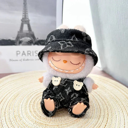 Elevate Your Doll's Style with the Labubu Doll Mini Clothing Set - Complete with Hat, Bag, Shoes, and Accessories!