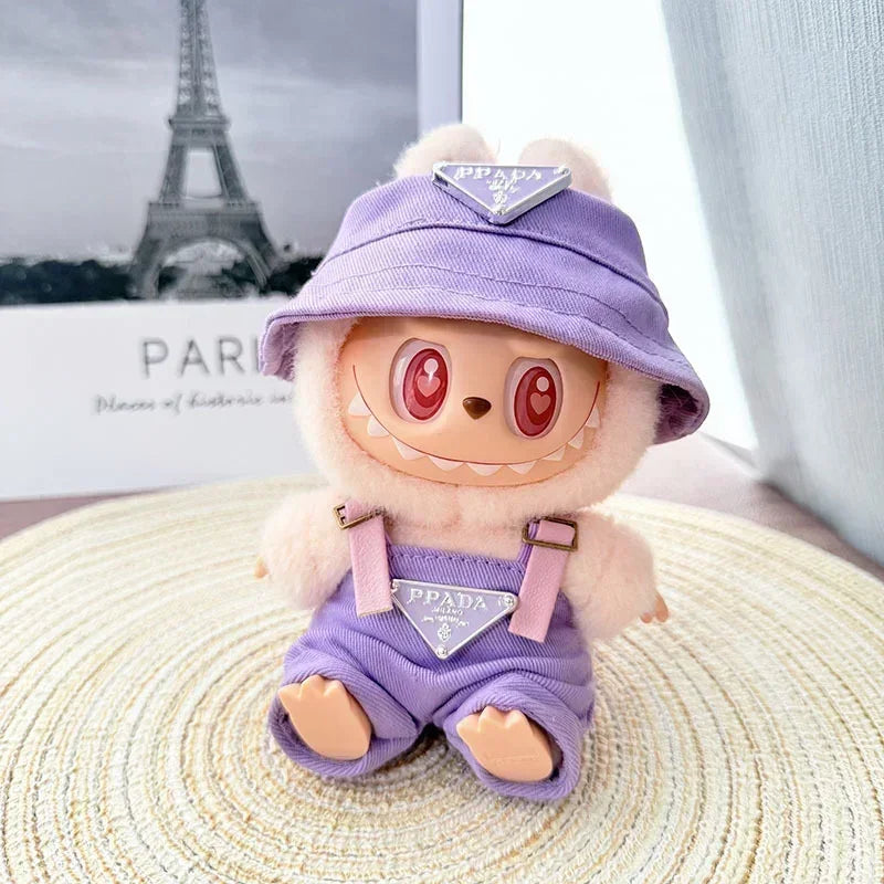 Elevate Your Doll's Style with the Labubu Doll Mini Clothing Set - Complete with Hat, Bag, Shoes, and Accessories!