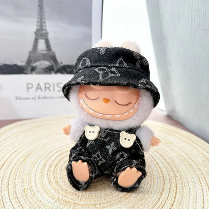 Elevate Your Doll's Style with the Labubu Doll Mini Clothing Set - Complete with Hat, Bag, Shoes, and Accessories!